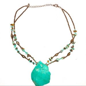 ~Custom~ turquoise statement necklace. Wow!